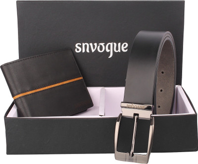 

SNVOGUE Belt, Wallet Combo(Black)