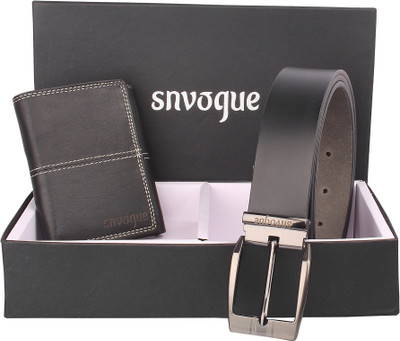 

SNVOGUE Belt, Wallet Combo(Black)