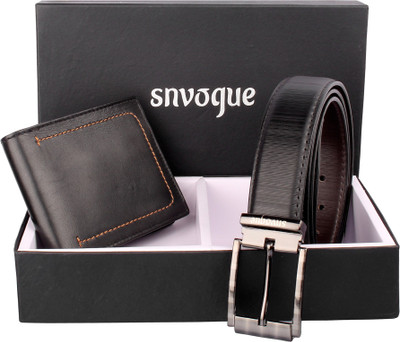 

SNVOGUE Belt, Wallet Combo(Black)