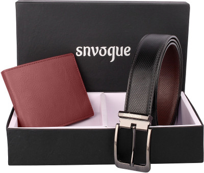 

SNVOGUE Belt, Wallet Combo(Black)