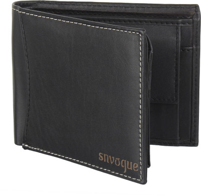 

SNVOGUE Men Casual Black Genuine Leather Wallet(8 Card Slots)