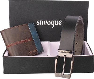 

SNVOGUE Belt, Wallet Combo(Black)