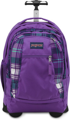 

JanSport Driver 8 Wheeled Backpack 36 Trolley Laptop Backpack(Purple), Purple night preston plaid