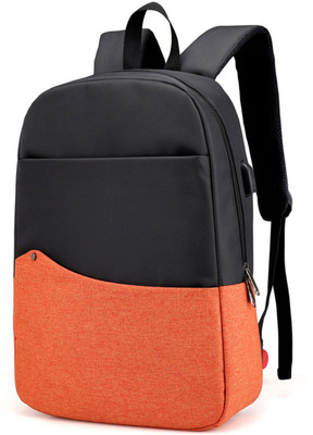 

House of Quirk Dual Tone External Charging Via USB Laptop 15.6 Inch Anti Theft Backpack For Collage, School,Travle Waterproof Backpack For Men and Women Shoulder Bags Waterproof Backpack(Orange, 15 L)