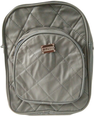 

leather pu backapck Backpack(Grey, 5 L)