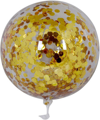 

Smartcraft Solid Confetti Balloons for Birthday and Other Parties Decoration, Gold - Pack of 3 Balloon(Gold, Pack of 3)