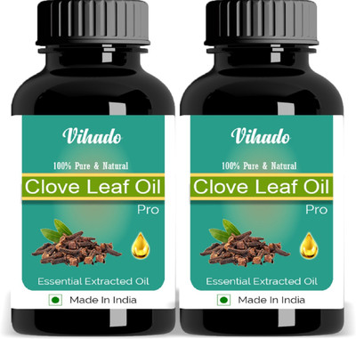 Vihado Natural Products Clove Leaf Oil 10 ML Pack of 2 (20 ml)(10 ml)