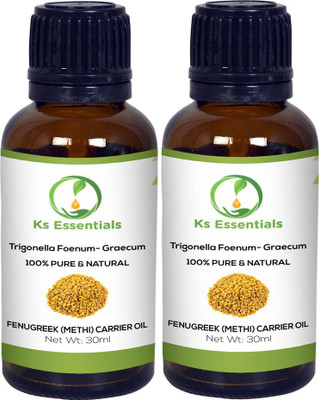 

Ks Essentials Fenugreek (Methi) Carrier Oil (Trigonella Foenum-graecum) 100% Pure Natural & Undiluted (30ml)Each(30 ml)