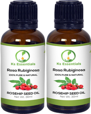 

Ks Essentials Rosehip Seed Carrier Oil ( Rosa Rubiginosa ) 100% Pure Natural & Undiluted (30ml)Each(30 ml)