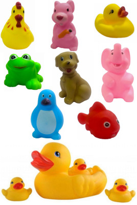 

Effe Shoppe Best Combo of Chu Chu Sound Animal Toys with Ducks Family Bath Toy(Multicolor)