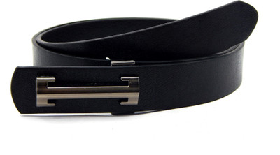 

ELS Men Formal, Casual Black Artificial Leather, Texas Leatherite Belt