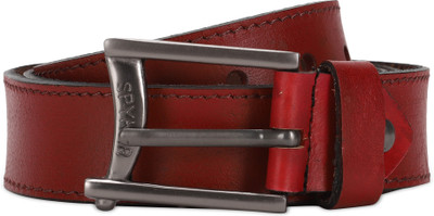 

Spykar Men Red Genuine Leather Belt, Brown