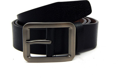 

ELS Men Formal, Casual Black Artificial Leather, Texas Leatherite Belt
