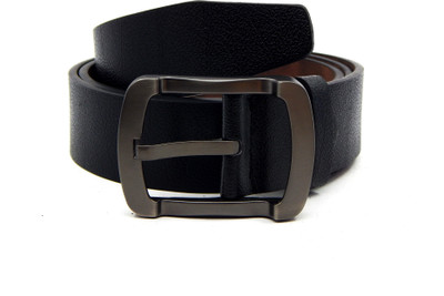 

ELS Men Formal, Casual Black Artificial Leather, Texas Leatherite Belt