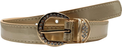 

Baluchi Women Party Gold Artificial Leather Belt, Golden