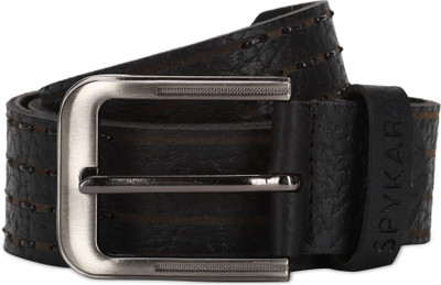 

Spykar Men Black Genuine Leather Belt