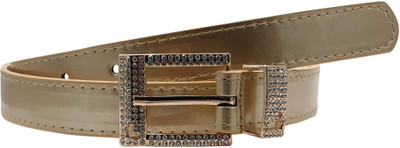 

Baluchi Women Party Gold Artificial Leather Belt, Golden