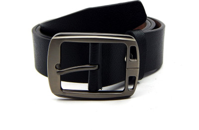 

ELS Men Formal, Casual Black Artificial Leather, Texas Leatherite Belt