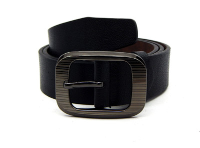 

ELS Men Formal, Casual Black Artificial Leather, Texas Leatherite Belt