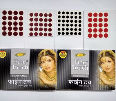 

fine touch Sticker Kumkum Forehead Red, Maroon , Black and Dark Marron (Plain) Girls and women Multicolor Bindis(Indian)