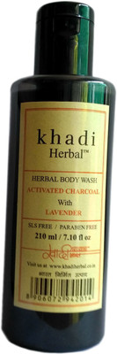 

khadi khazana Herbal Body Wash Activated Charcoal With Lavender 210ml(210 ml)