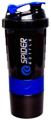 spider Shaker bottle Gym supplements - Leak proof Attractive and functional shaker 500 ml Shaker(Pack of 1, Black, Plastic)