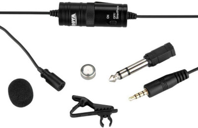 

ROQ 3.5mm Mini Clip on Mic Omnidirectional Lavalier Label Microphone-20ft Audio Cable- for DSLRs Camcorders Video Cameras and Iphone(Iphone 6) Samsung Smartphone Camera Microphone