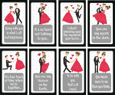 

SYGA Stages of Love Story Perfect Valentine,Birthday,Wedding,Anniversary Gift for Your Loved Once (Pattern3) Greeting Card(Multicolor, Pack of 8)