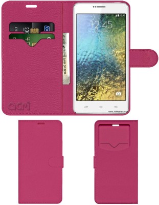 ACM Flip Cover for Intex Aqua Twist(Pink, Cases with Holder, Pack of: 1)