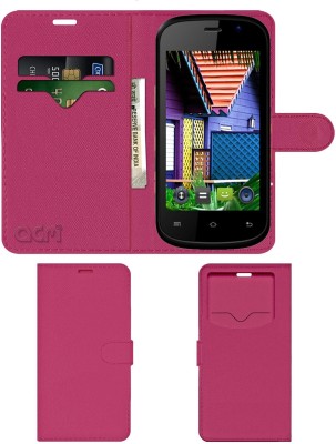 ACM Flip Cover for Celkon A8+ Plus(Pink, Cases with Holder, Pack of: 1)