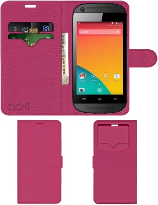 ACM Flip Cover for Intex Aqua T2(Pink, Cases with Holder, Pack of: 1)