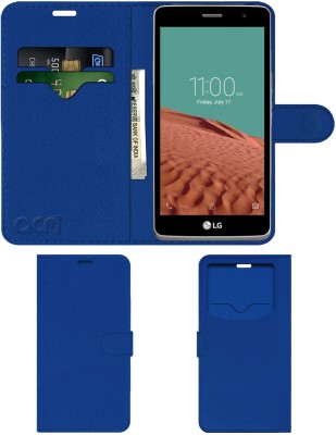 ACM Flip Cover for Lg Max X160(Blue, Cases with Holder, Pack of: 1)