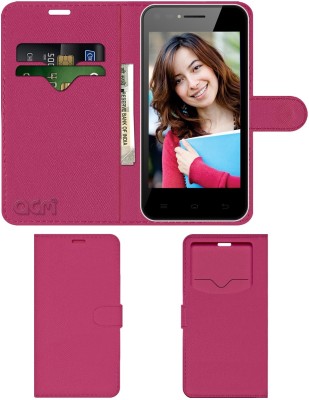 ACM Flip Cover for Celkon Campus Whizz Q42(Pink, Cases with Holder, Pack of: 1)