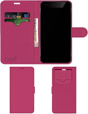 ACM Flip Cover for Micromax Canvas Hue 2 A316(Pink, Cases with Holder, Pack of: 1)