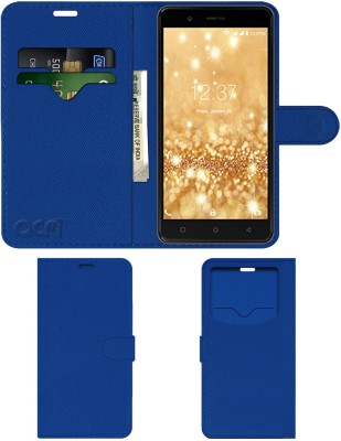 ACM Flip Cover for Intex Aqua Crystal(Blue, Cases with Holder, Pack of: 1)