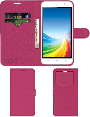 ACM Flip Cover for Intex Cloud 4g Smart(Pink, Cases with Holder, Pack of: 1)