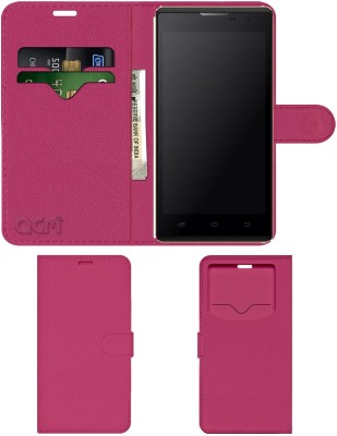 ACM Flip Cover for Intex Cloud String V2.0(Pink, Cases with Holder, Pack of: 1)