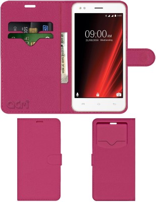 ACM Flip Cover for Lava X19(Pink, Cases with Holder, Pack of: 1)