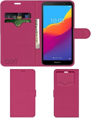 ACM Flip Cover for Honor 7S(Pink, Cases with Holder, Pack of: 1)