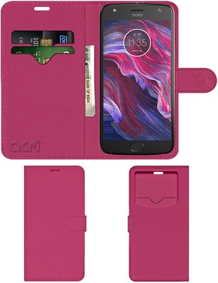 ACM Flip Cover for Motorola Moto X4(Pink, Cases with Holder, Pack of: 1)