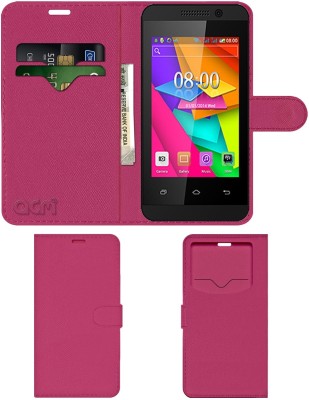 ACM Flip Cover for Videocon Infinium Zest Lite(Pink, Cases with Holder, Pack of: 1)
