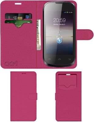 ACM Flip Cover for Spice Stellar Xtacy Mi-352(Pink, Cases with Holder, Pack of: 1)