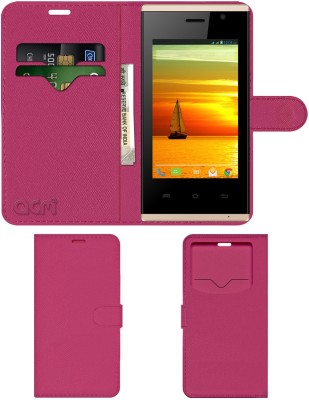 ACM Flip Cover for Lava Flair E1(Pink, Cases with Holder, Pack of: 1)