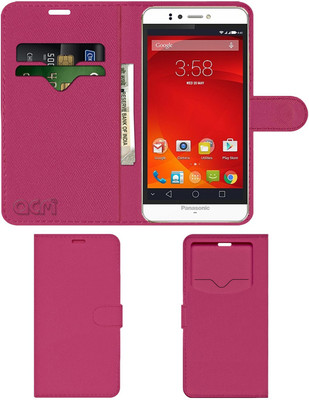 ACM Flip Cover for Panasonic P55(Pink, Cases with Holder, Pack of: 1)
