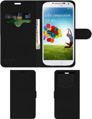 ACM Flip Cover for Samsung Galaxy S4 I9500(Black, Cases with Holder, Pack of: 1)