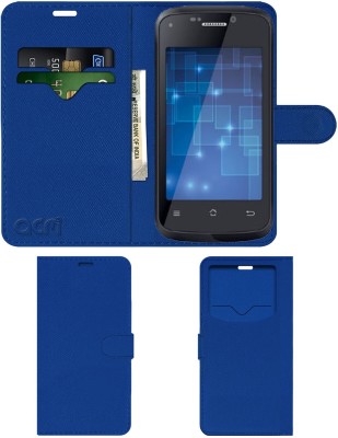 ACM Flip Cover for Iball Andi 5h Quadro(Blue, Cases with Holder, Pack of: 1)