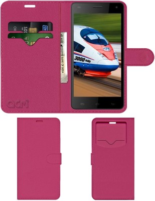 ACM Flip Cover for Celkon Millennium Power Q3000(Pink, Cases with Holder, Pack of: 1)