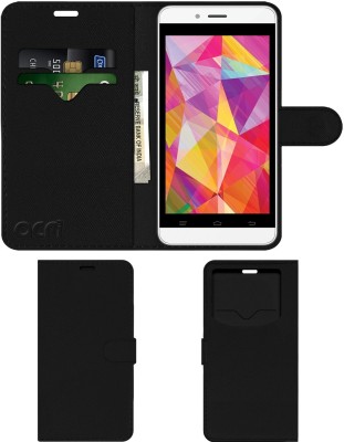 ACM Flip Cover for Intex Aqua Q7n Pro(Black, Cases with Holder, Pack of: 1)