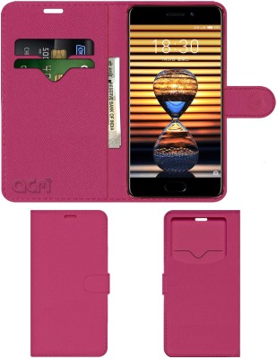 ACM Flip Cover for Meizu Pro 7(Pink, Cases with Holder, Pack of: 1)