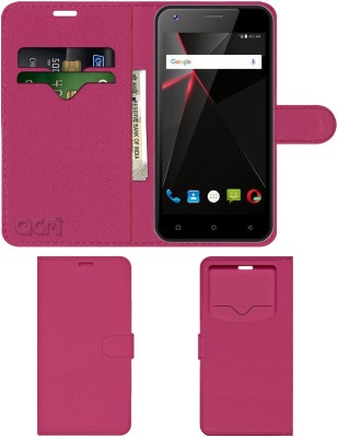 ACM Flip Cover for Swipe Elite 2 Plus 2017 4g Lte(Pink, Cases with Holder, Pack of: 1)